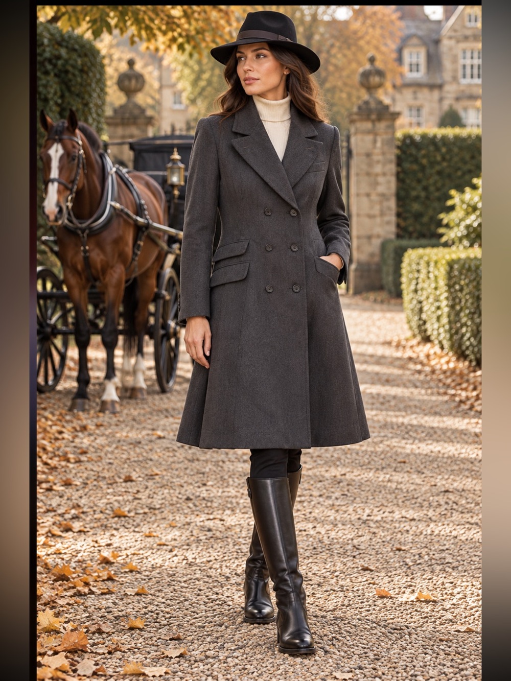 Vintage Ralph Lauren Wool Frock Coat 6 USA Double Breasted Equestrian